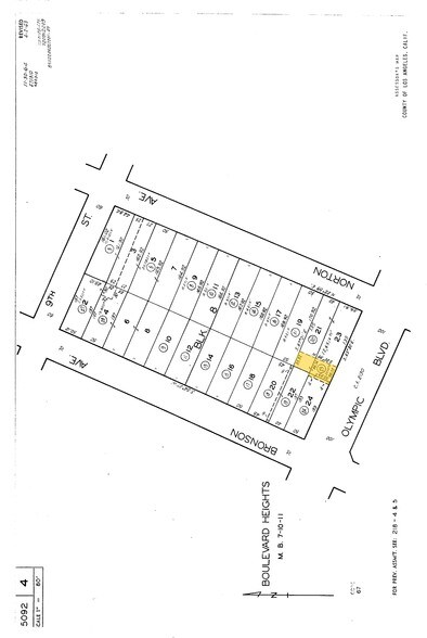 4015 W Olympic Blvd, Los Angeles, CA à louer - Plan cadastral – Image 2 sur 8