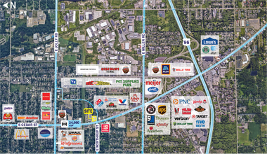 5525 S Cedar St, Lansing, MI - VUE AÉRIENNE  vue de carte