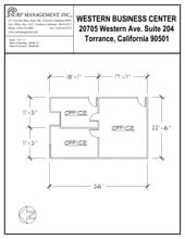 20695 S Western Ave, Torrance, CA à louer Plan d’étage– Image 1 sur 1
