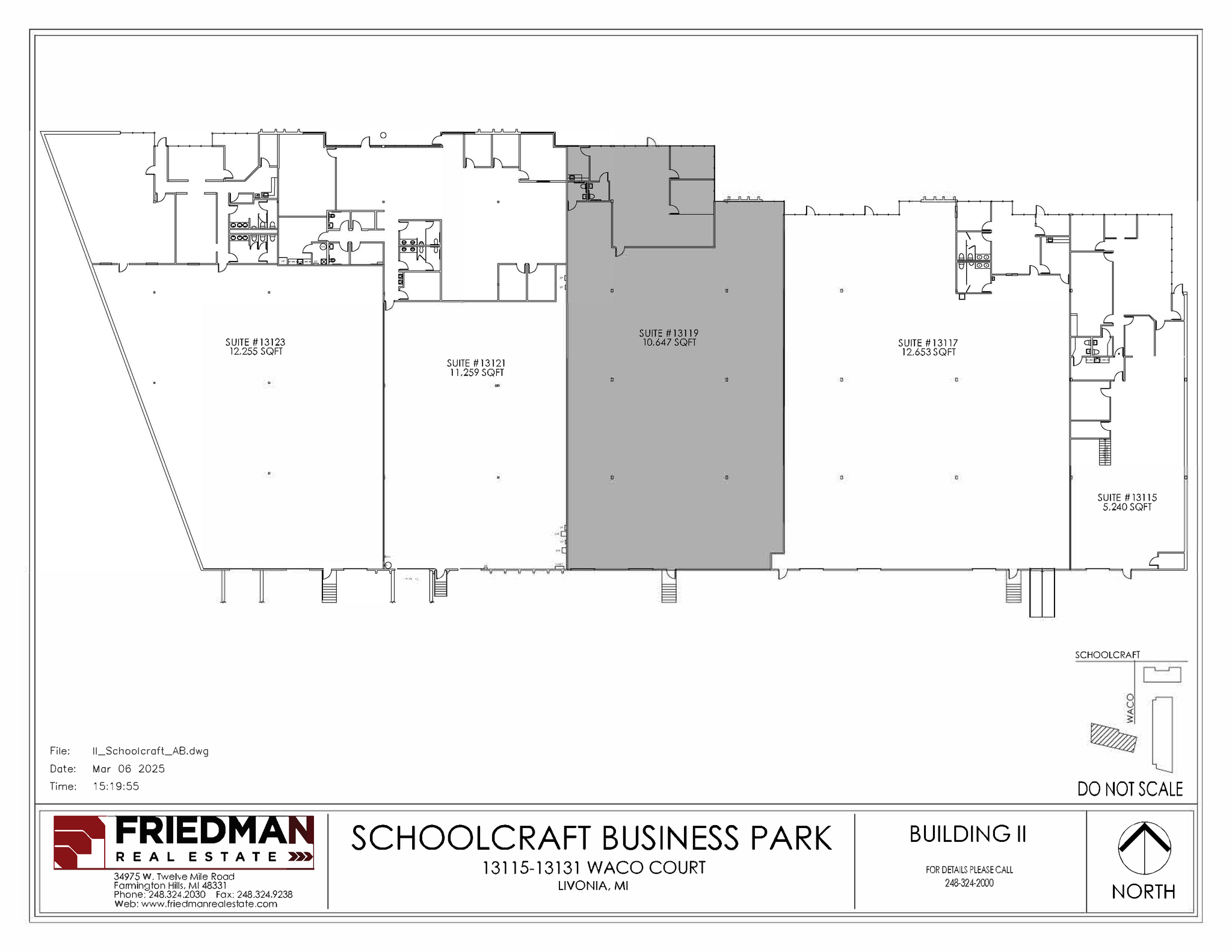 13115-13131 Waco Dr, Livonia, MI à louer Plan d’étage– Image 1 sur 1