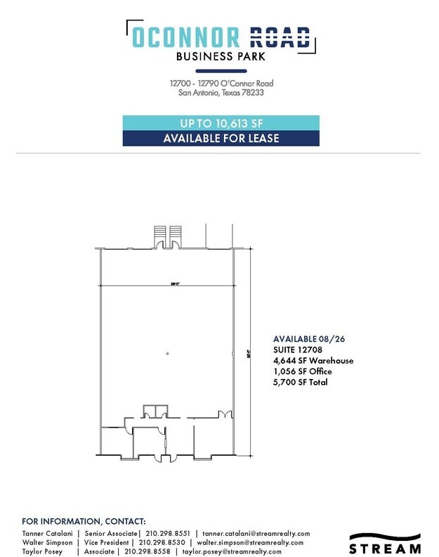 12700-12730 O'Connor Rd, San Antonio, TX à louer Plan d’étage– Image 1 sur 1
