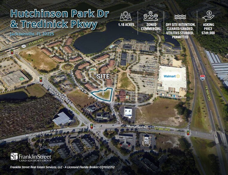Hutchinson Park & Tredinick Pky, Jacksonville, FL à vendre - Photo principale – Image 1 sur 8