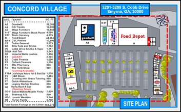 3201-3209 S Cobb Dr, Smyrna, GA à louer Plan de site– Image 1 sur 2