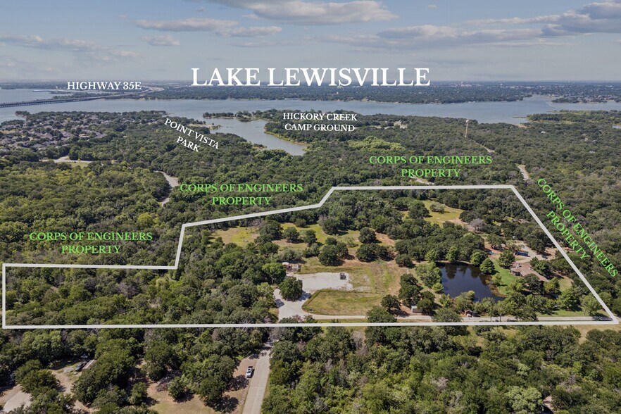 1155 Point Vista Rd, Hickory Creek, TX à vendre - Aérien – Image 1 sur 12