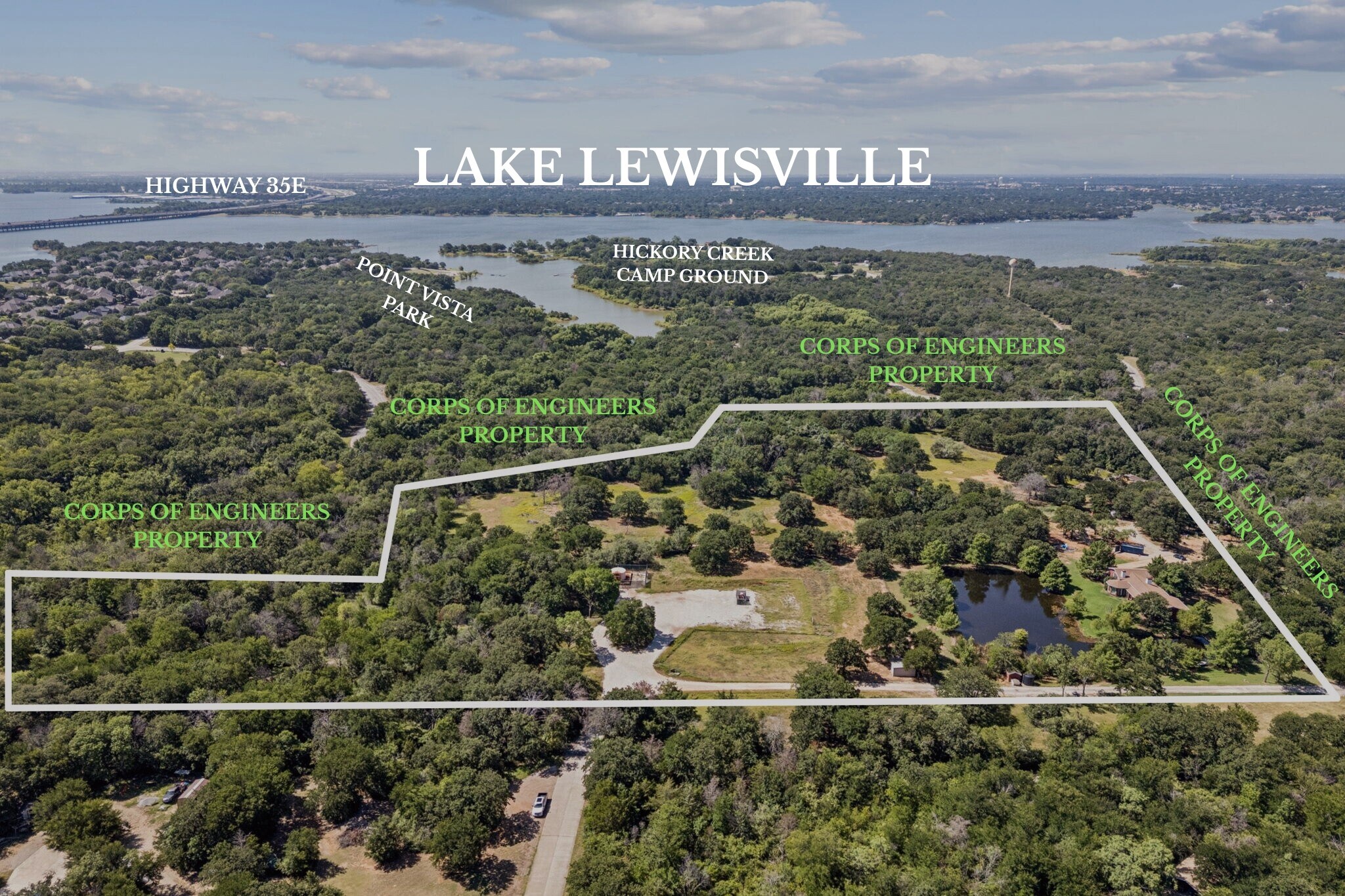 1155 Point Vista Rd, Hickory Creek, TX à vendre Aérien– Image 1 sur 13