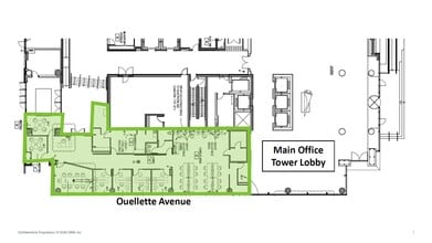 1 Riverside Dr W, Windsor, ON à louer Plan d’étage– Image 1 sur 24