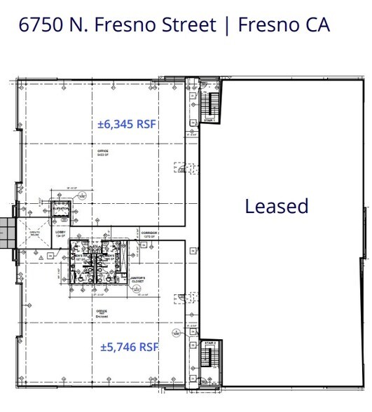 6750 N Fresno St, Fresno, CA à louer - Plan d’étage – Image 2 sur 2