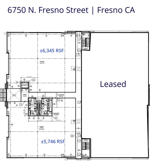 6750 N Fresno St, Fresno, CA à louer Plan d’étage– Image 1 sur 1
