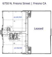 6750 N Fresno St, Fresno, CA à louer Plan d’étage– Image 1 sur 1
