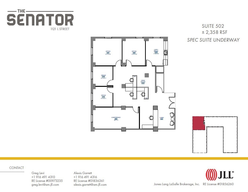 1121 L St, Sacramento, CA à louer Plan d’étage– Image 1 sur 1