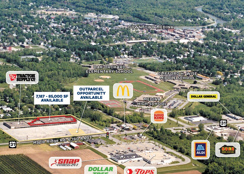 11181 Maple Ridge Rd, Medina, NY à louer - Aérien – Image 2 sur 4