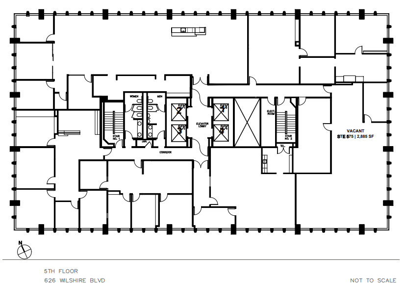 626 Wilshire Blvd, Los Angeles, CA à louer Plan d’étage– Image 1 sur 1