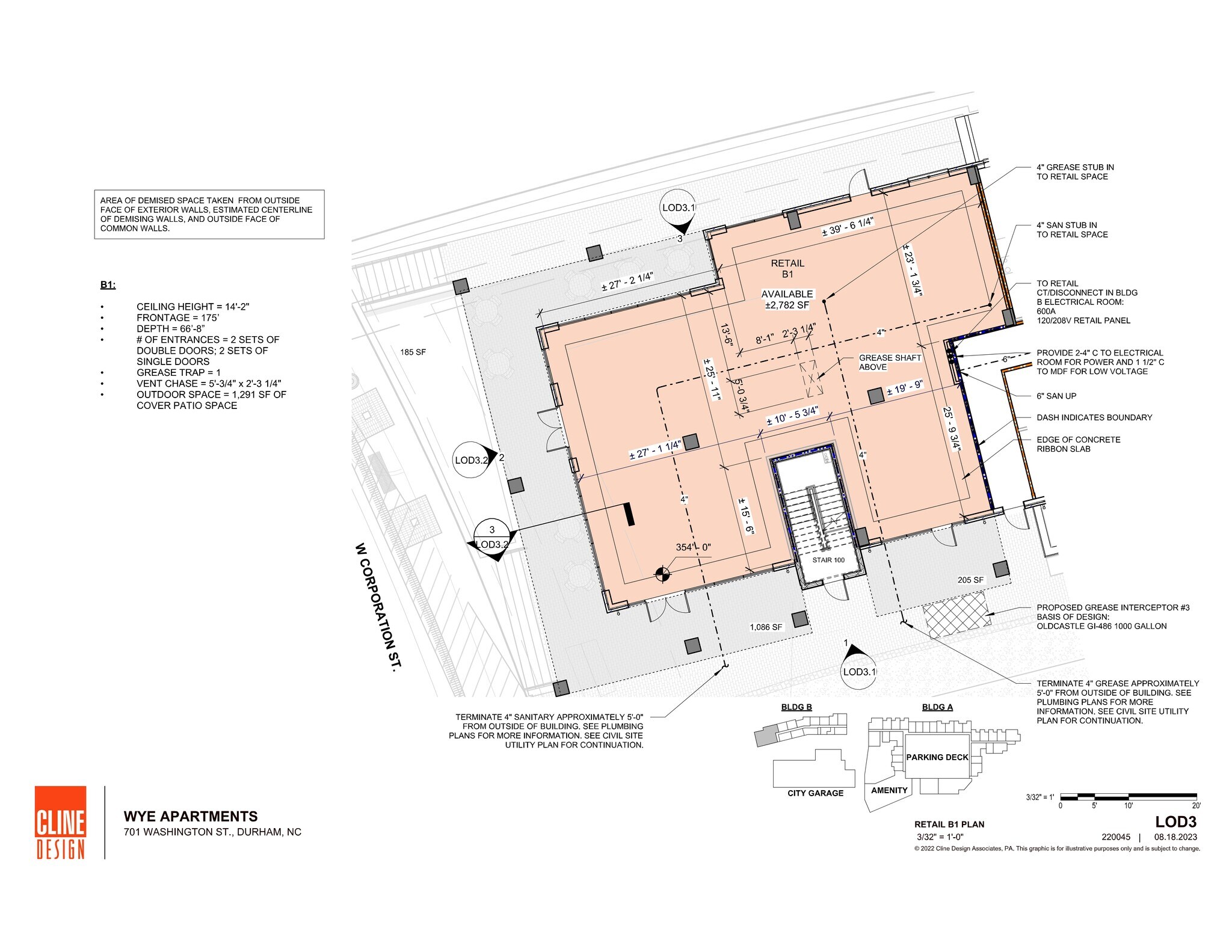 501 Washington St, Durham, NC à louer Plan de site– Image 1 sur 1