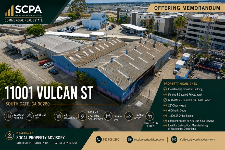 11001 Vulcan St, South Gate, CA à louer - Photo de l’immeuble – Image 1 sur 11