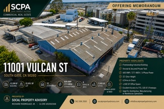 Plus de détails pour 11001 Vulcan St, South Gate, CA - Industriel/Logistique à louer