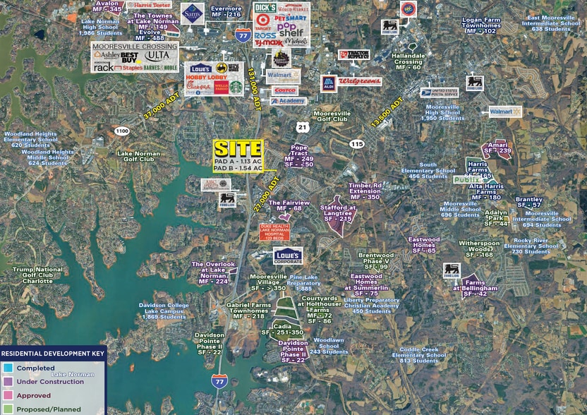124 Waterlynn Road, Mooresville, NC à louer - Aérien – Image 2 sur 3