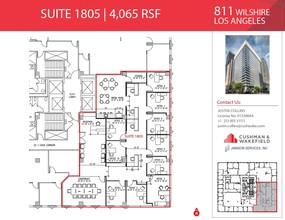 811 Wilshire Blvd, Los Angeles, CA à louer Plan d’étage– Image 2 sur 2