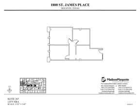 1800 St James Pl, Houston, TX à louer Plan d’étage– Image 1 sur 1