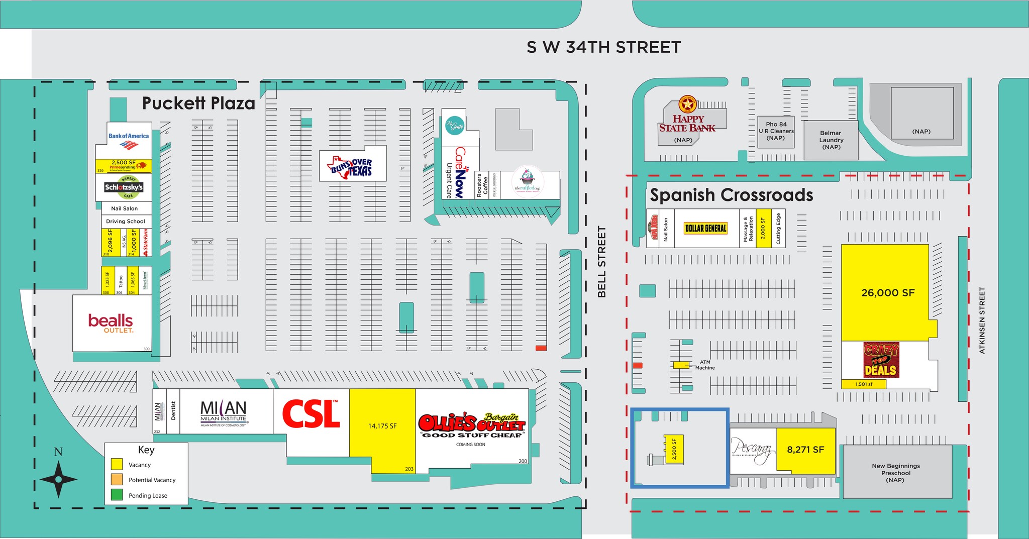 3440- Bell St, Amarillo, TX à louer Plan de site– Image 1 sur 1