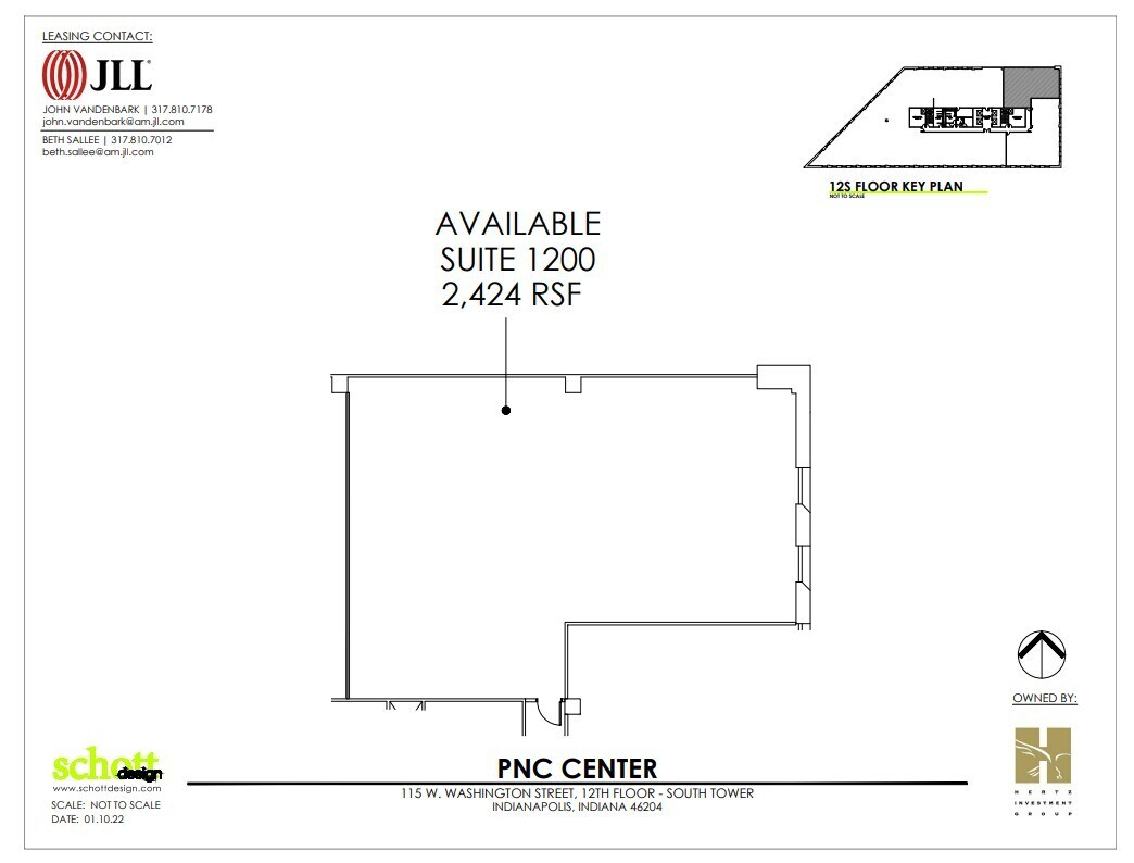 101-115 W Washington St, Indianapolis, IN à louer Plan d’étage– Image 1 sur 1