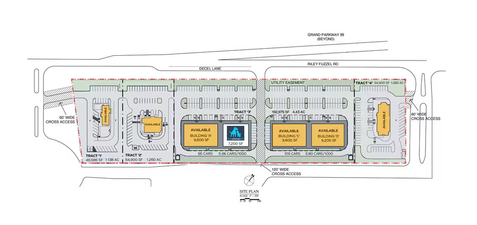 North of Woodson's Reserve & Grand Parkway, Spring, TX à louer - Plan de site – Image 2 sur 3