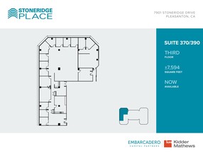 7901 Stoneridge Dr, Pleasanton, CA à louer Plan d’étage– Image 2 sur 2