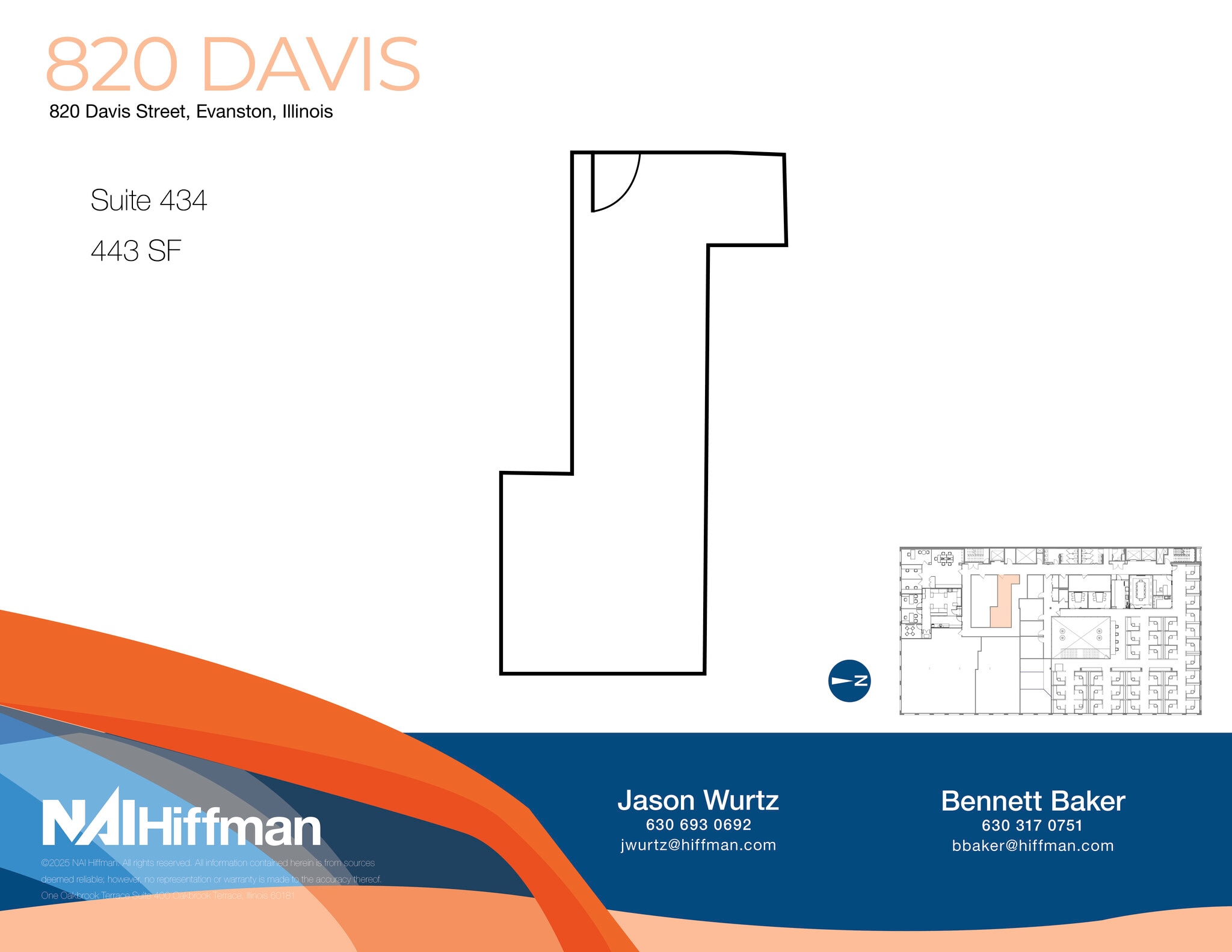 820 Davis St, Evanston, IL à louer Plan d’étage– Image 1 sur 1