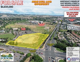 Plus de détails pour NEC East Bidwell Street & Oak Avenue Parkway, Folsom, CA - Terrain à vendre