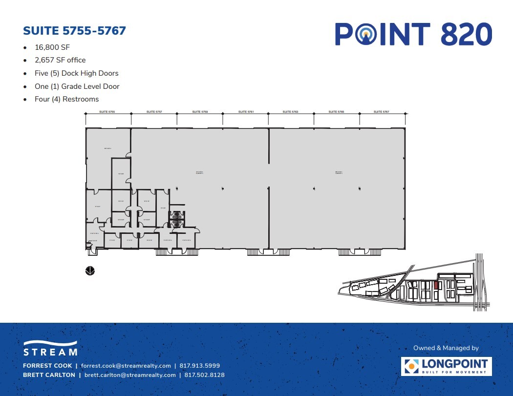 5721 E Rosedale St, Fort Worth, TX à louer Plan d’étage– Image 1 sur 1