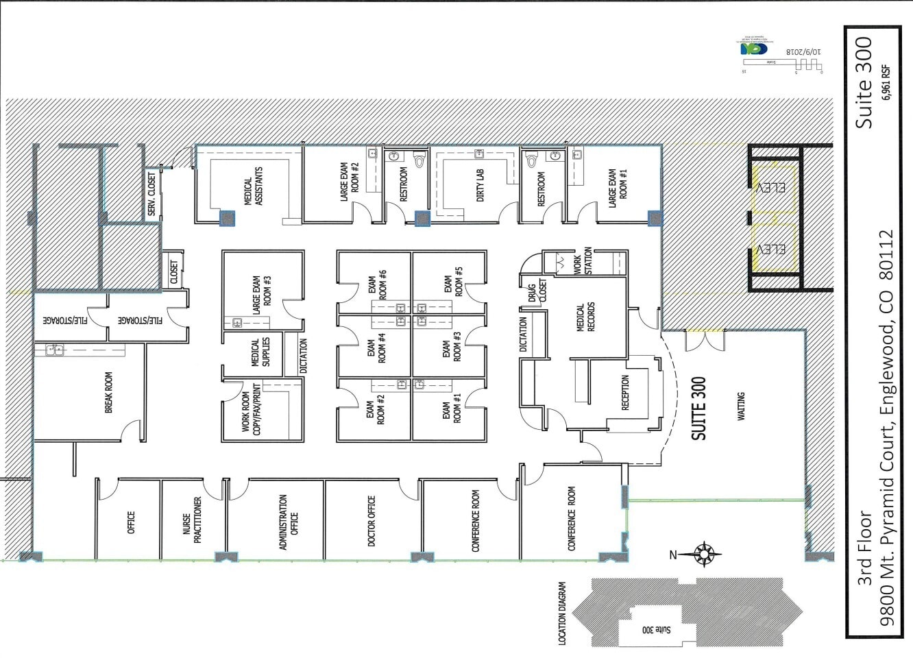9800 Mt Pyramid Ct, Englewood, CO à louer Plan d’étage type– Image 1 sur 1
