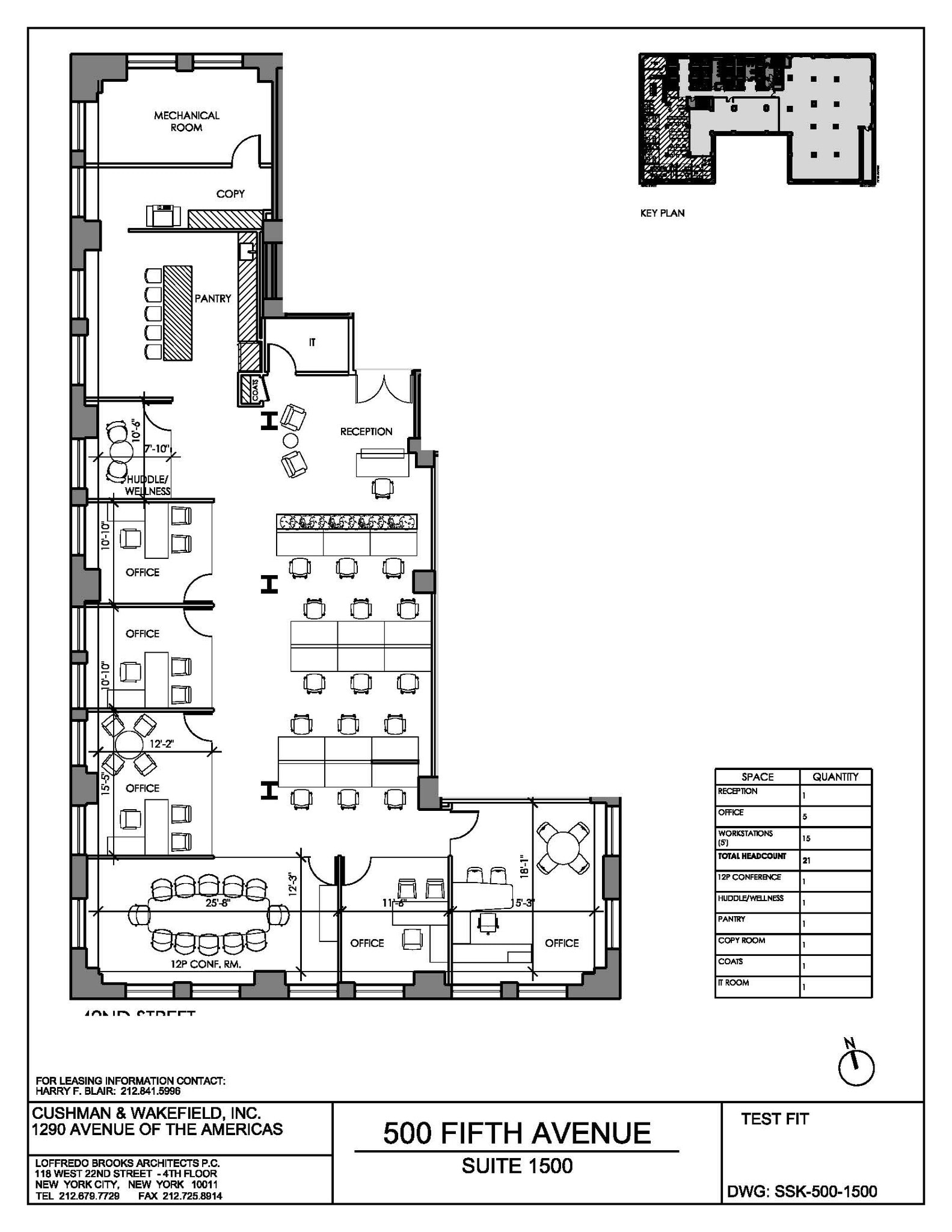 500 Fifth Ave, New York, NY à louer Plan d’étage– Image 1 sur 4