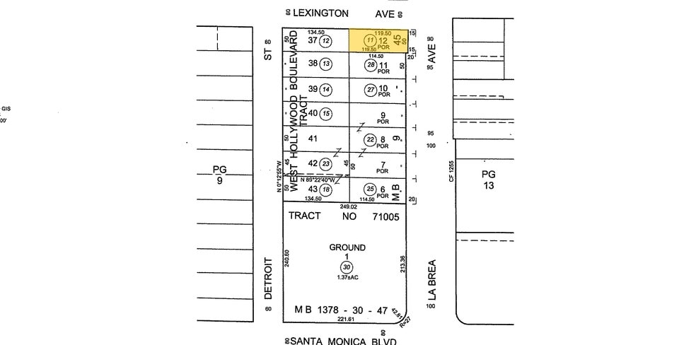 1157 N La Brea Ave, West Hollywood, CA à louer - Plan cadastral – Image 3 sur 7