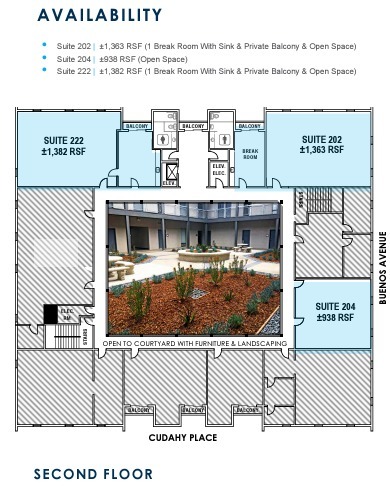 1094 Cudahy Pl, San Diego, CA à louer Plan d’étage– Image 1 sur 1