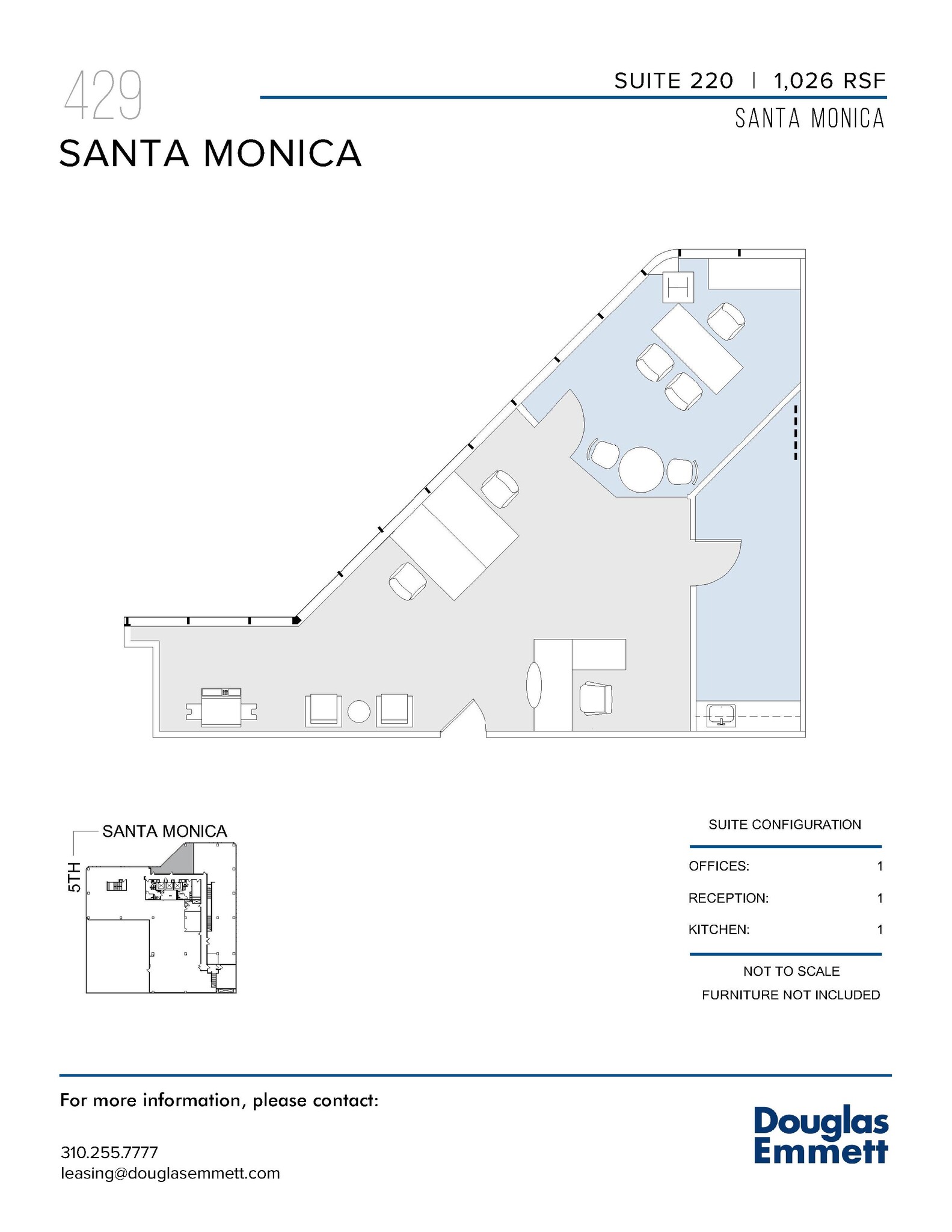 429 Santa Monica Blvd, Santa Monica, CA à louer Plan d’étage– Image 1 sur 1