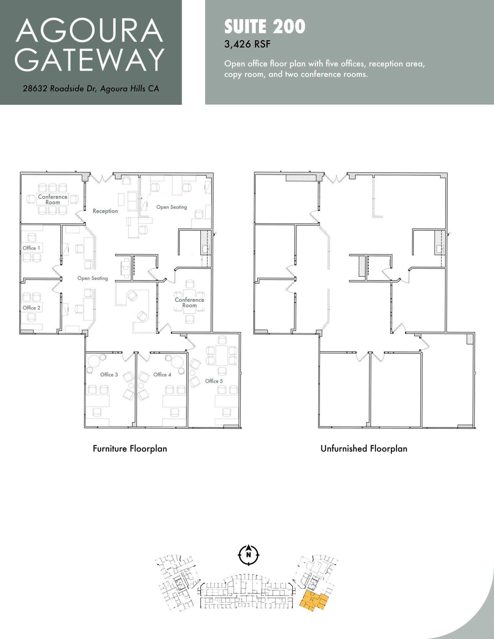28632 Roadside Dr, Agoura Hills, CA à louer Plan d’étage– Image 1 sur 1