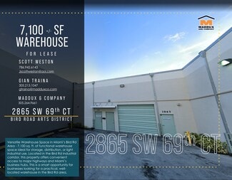 Plus de détails pour 2961-2865 SW 69th Ct, Miami, FL - Industriel/Logistique à louer