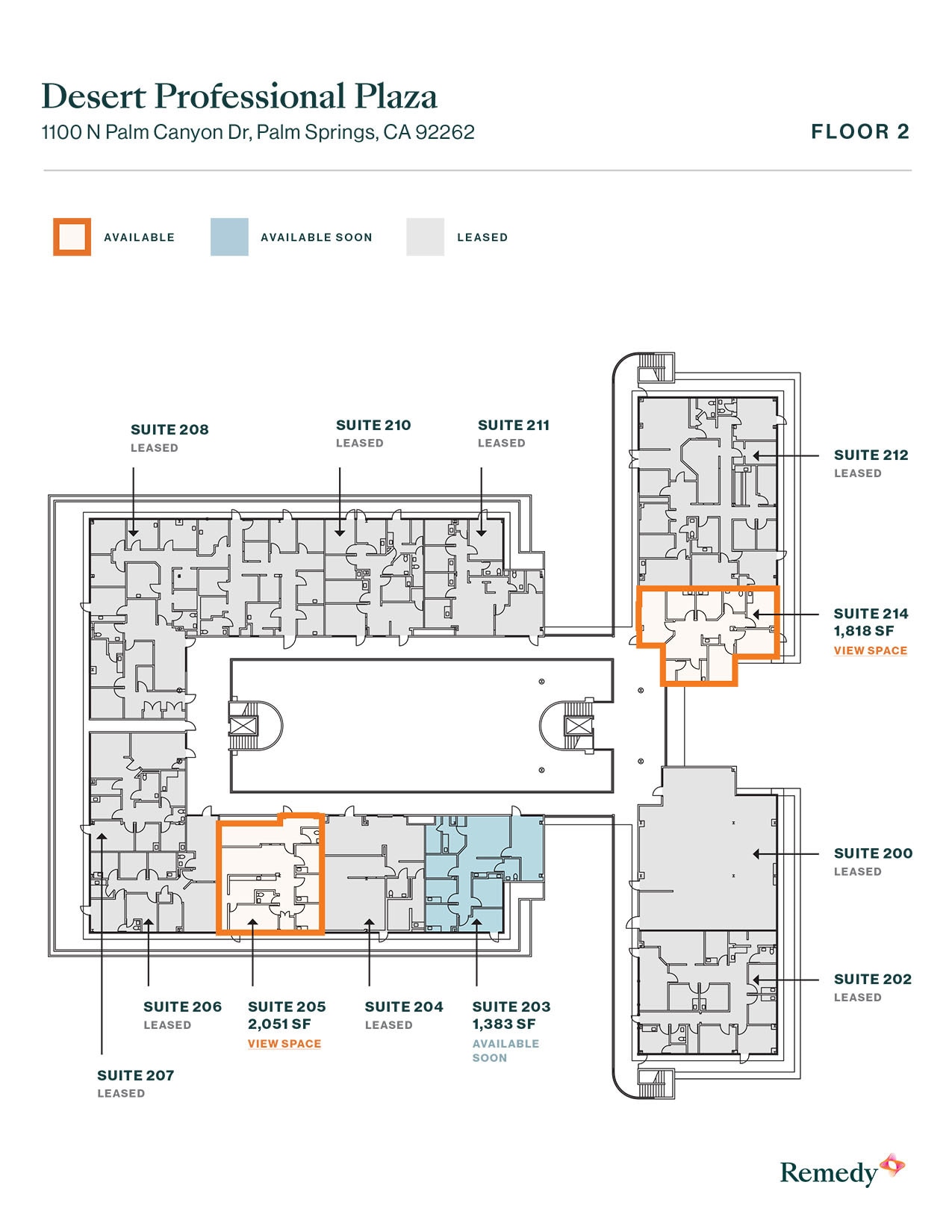 1100 N Palm Canyon Dr, Palm Springs, CA à louer Plan d’étage– Image 1 sur 1