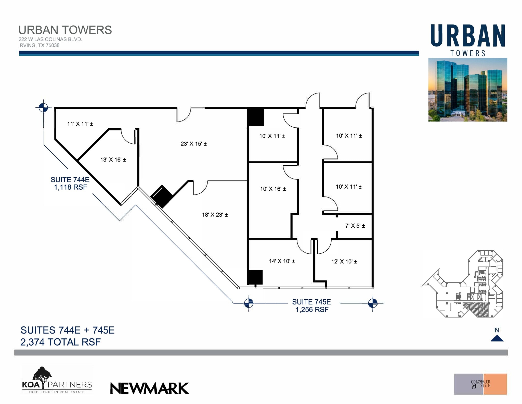 222 W Las Colinas Blvd, Irving, TX à louer Plan d’étage– Image 1 sur 1