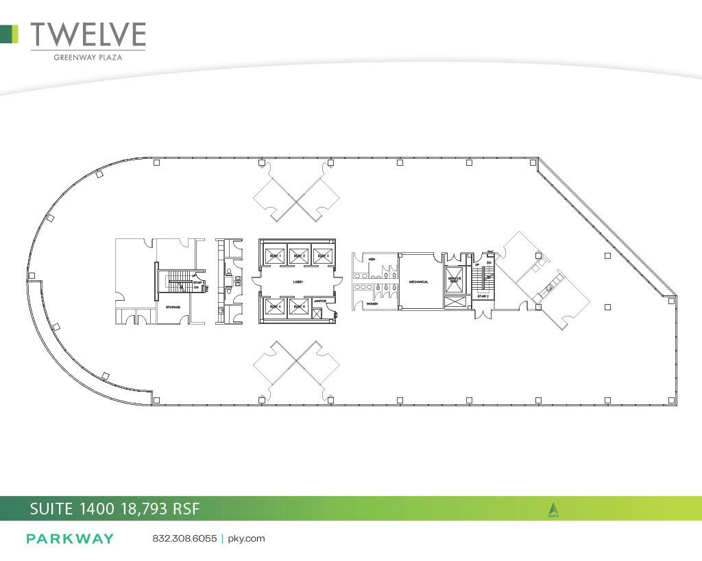 12 Greenway Plz, Houston, TX à louer Plan d’étage– Image 1 sur 1