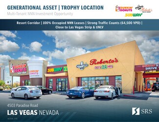 Plus de détails pour 4503 Paradise Rd, Las Vegas, NV - Local commercial à vendre
