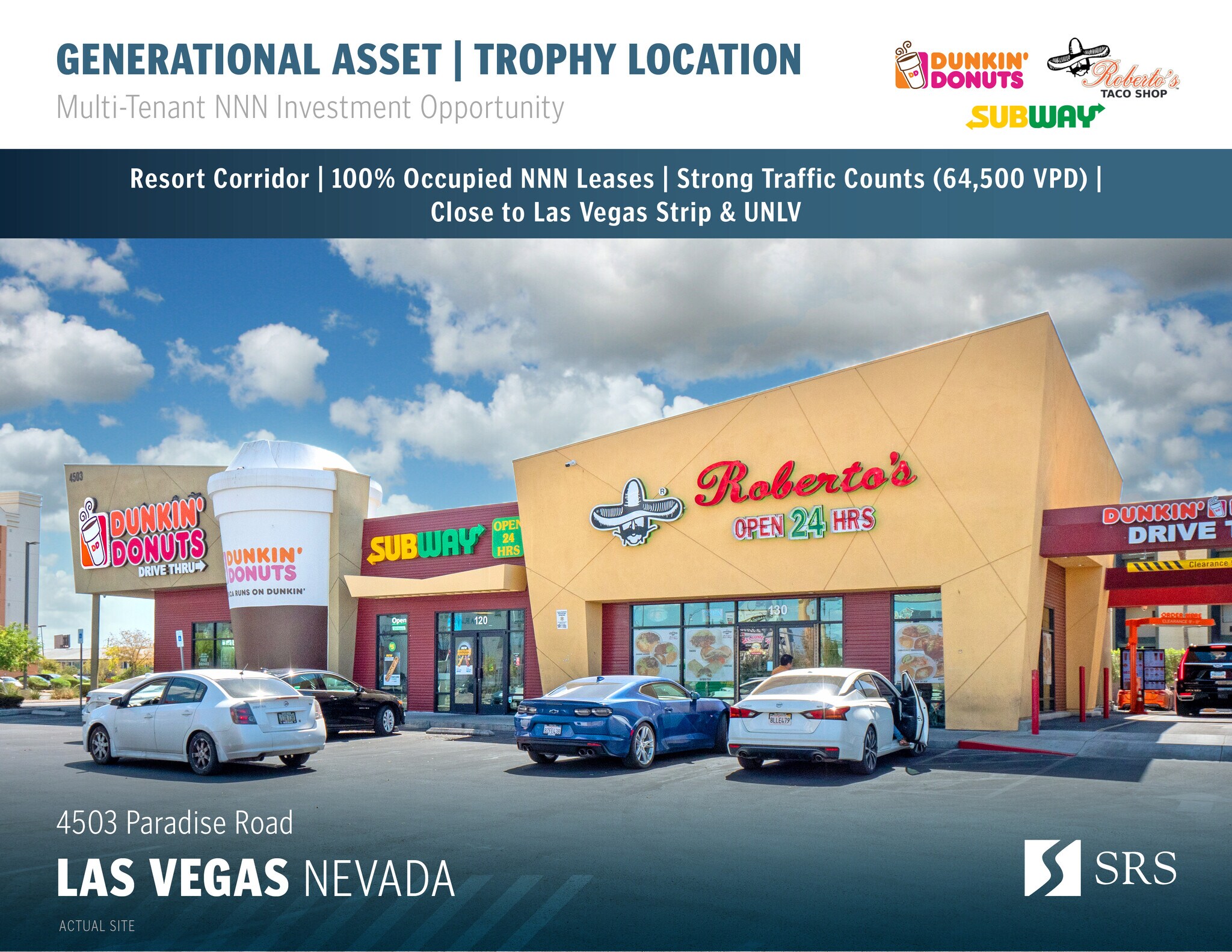 4503 Paradise Rd, Las Vegas, NV à vendre Photo principale– Image 1 sur 15