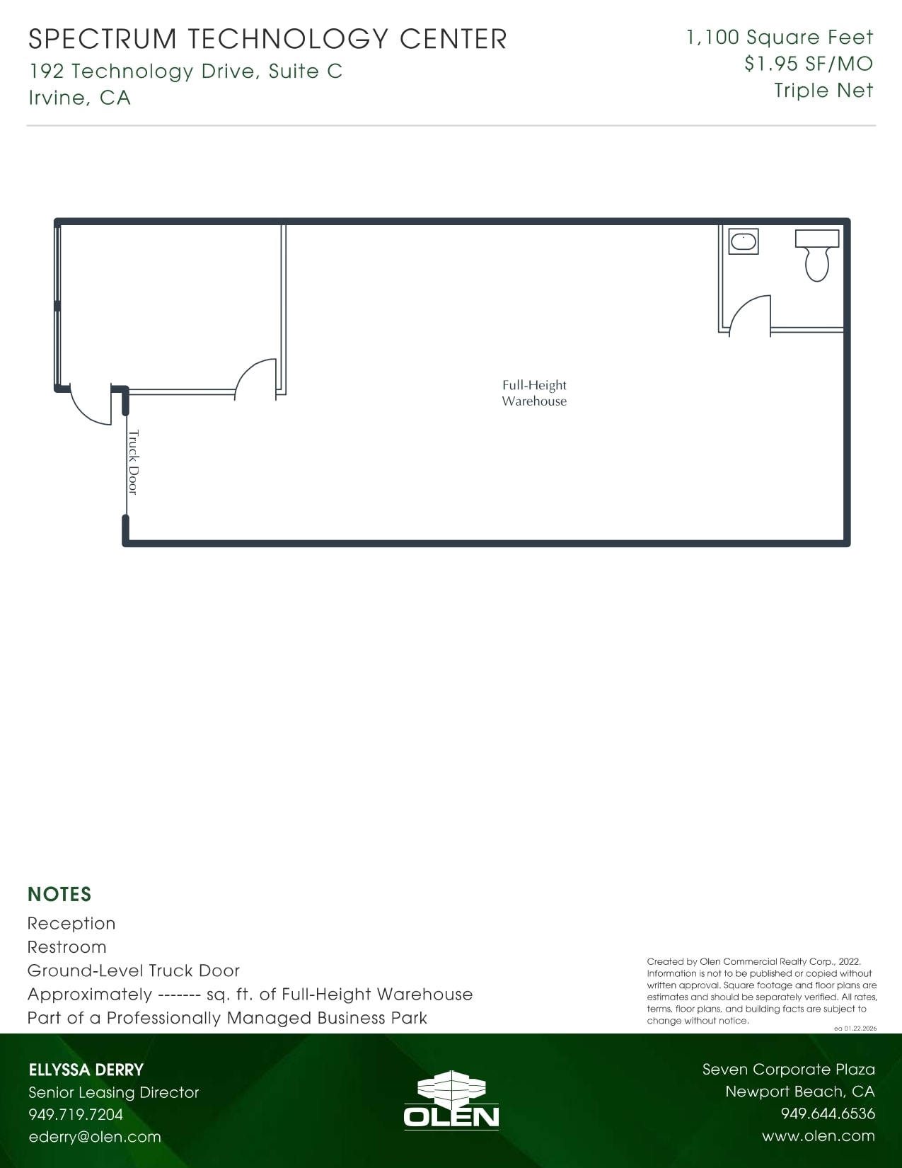 192 Technology Dr, Irvine, CA à louer Plan d’étage– Image 1 sur 1