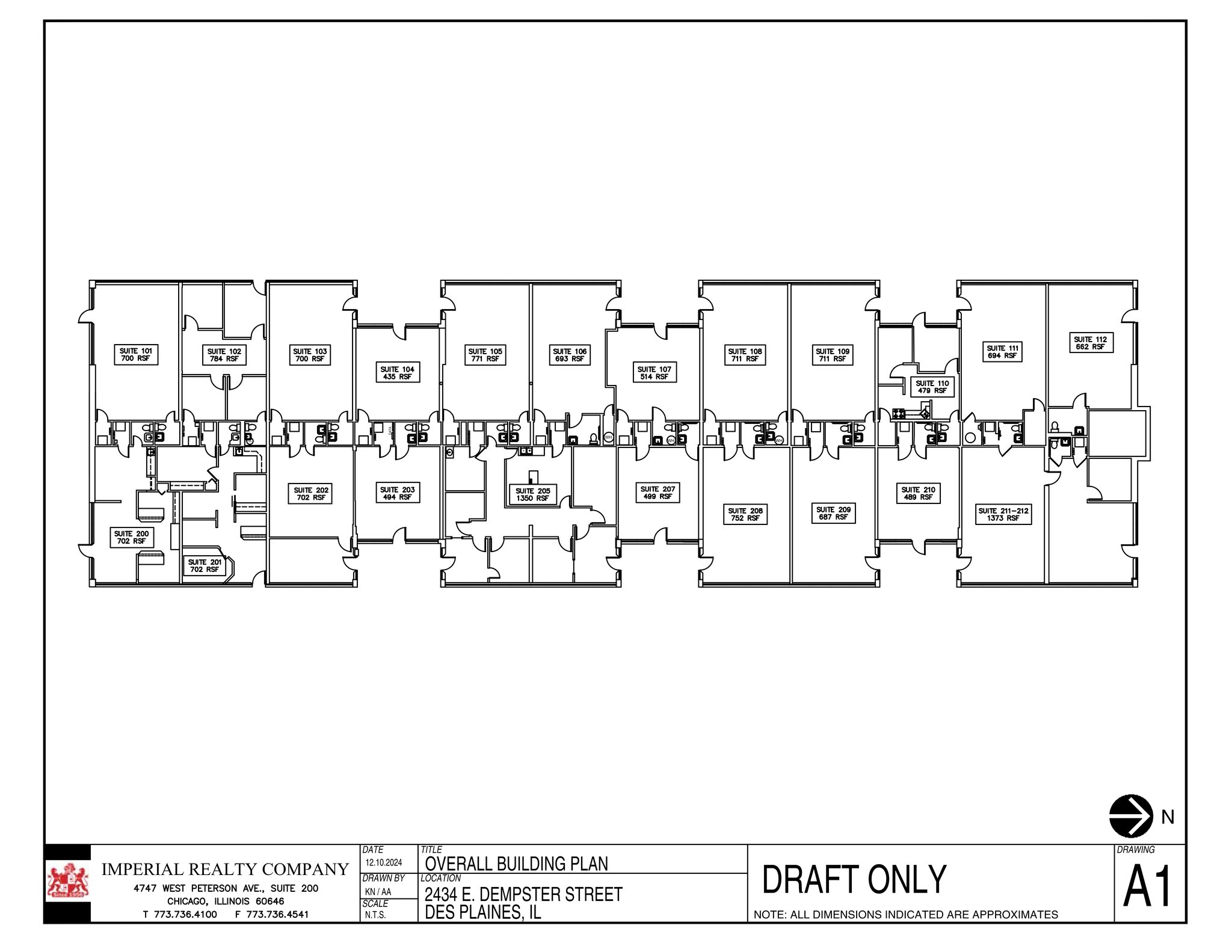 2434 E Dempster St, Des Plaines, IL à louer Plan de site– Image 1 sur 1