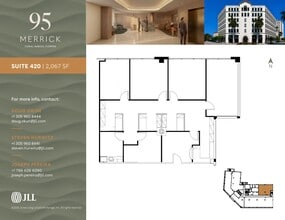 95 Merrick Way, Coral Gables, FL à louer Plan d’étage– Image 1 sur 1