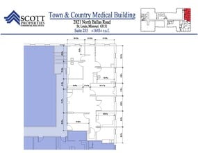 2821 N Ballas Rd, Town And Country, MO à louer Plan d’étage– Image 1 sur 1