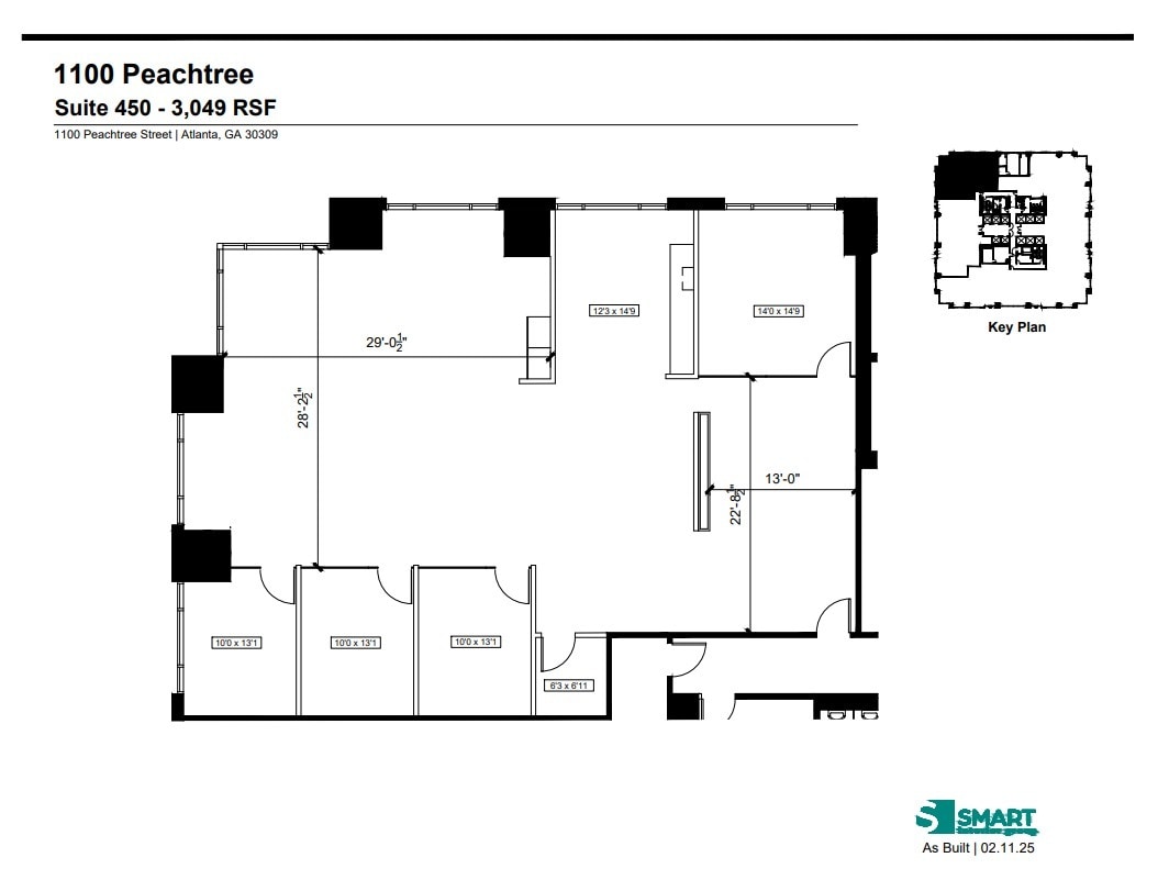 1100 Peachtree St Ne, Atlanta, GA à louer Plan d’étage– Image 1 sur 1
