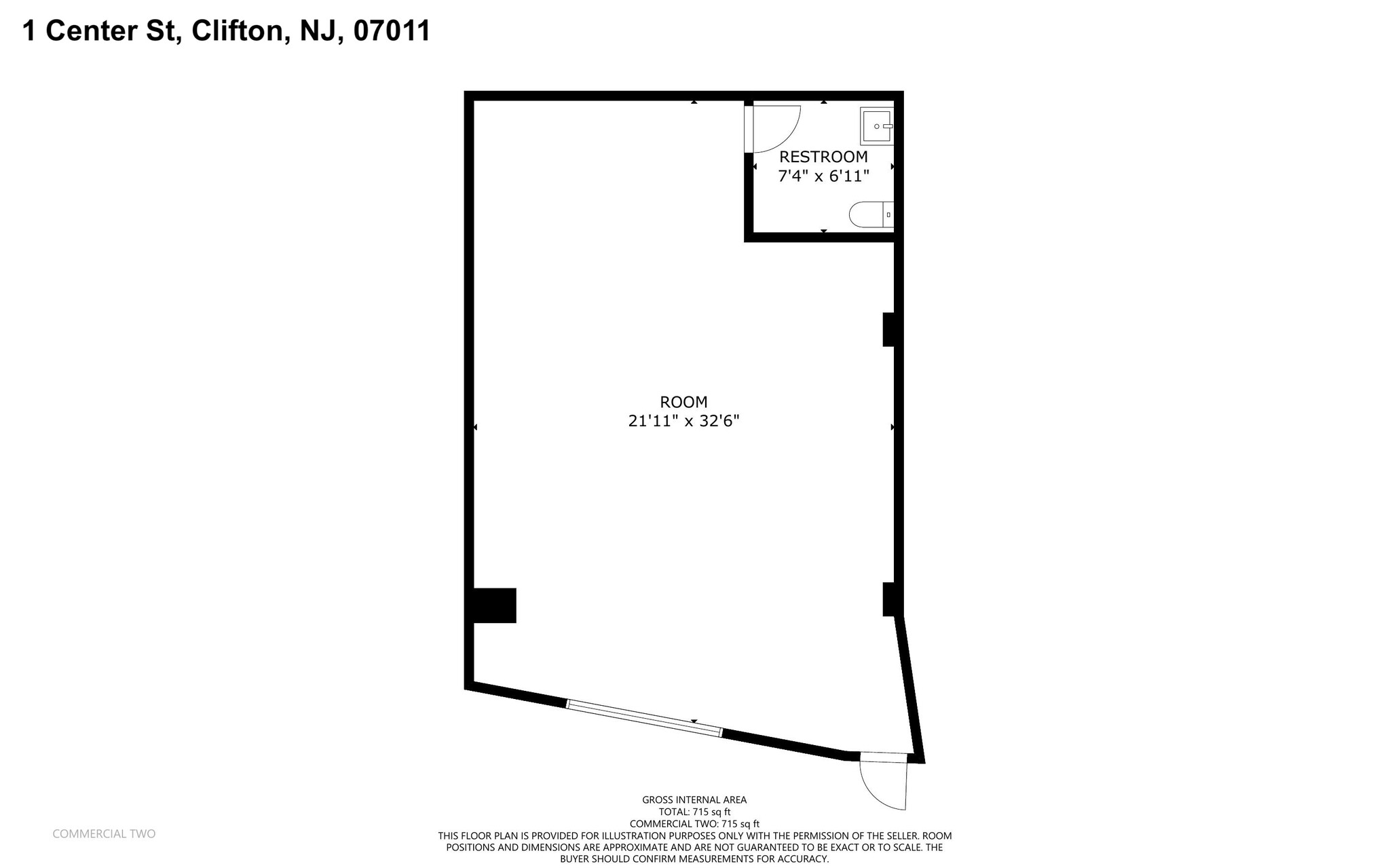 1 Center St, Clifton, NJ à louer Photo de l’immeuble– Image 1 sur 2