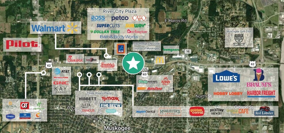 204 W Shawnee St, Muskogee, OK à louer - Aérien – Image 3 sur 3
