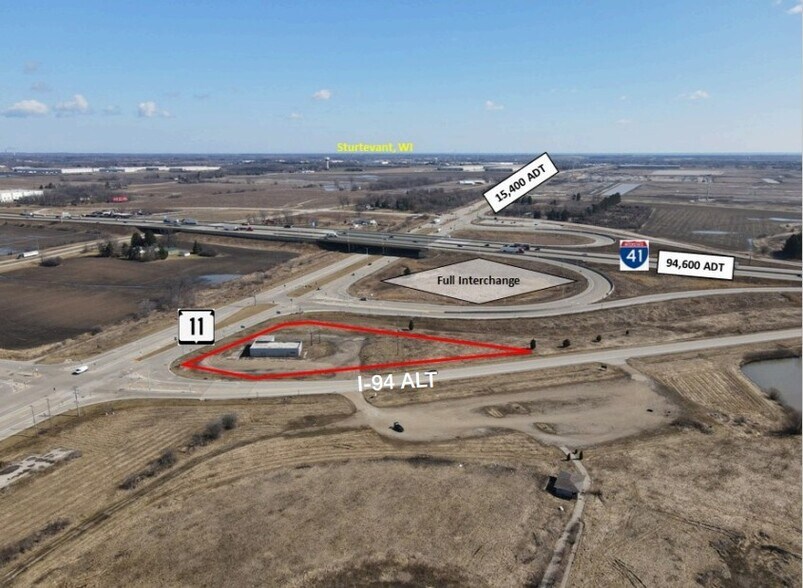 3323 S Sylvania Ave, Sturtevant, WI à vendre - Aérien – Image 2 sur 7
