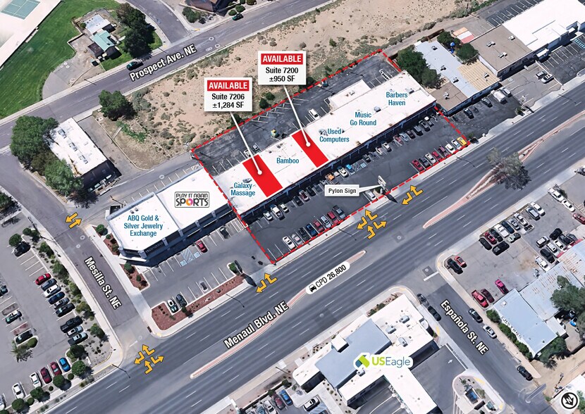 7112-7210 Menaul Blvd NE, Albuquerque, NM à louer - Photo de l’immeuble – Image 2 sur 11